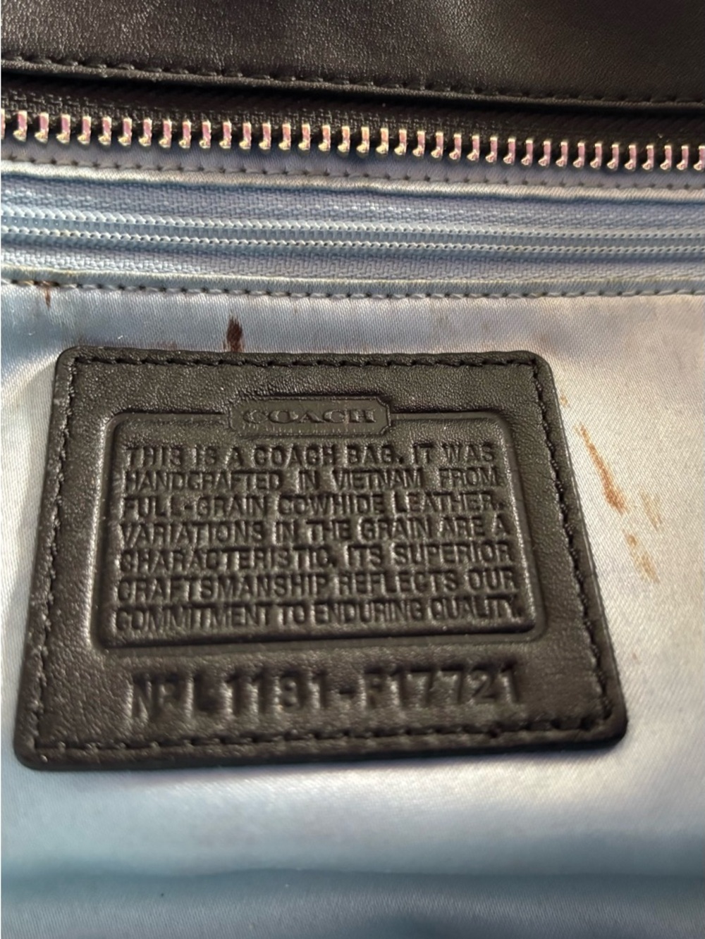 Coach Gallery vintage Black Leather Tote with Silver Accent Logo - Picture 11 of 11
